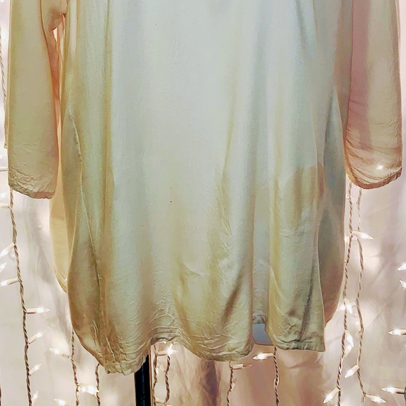 LANE BRYANT ⭐️ Embellished Off-White Peasant Tunic - Picture 4 of 7